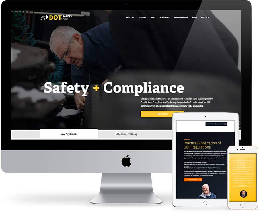 The new dotsafetyplus.com is responsive and professional.