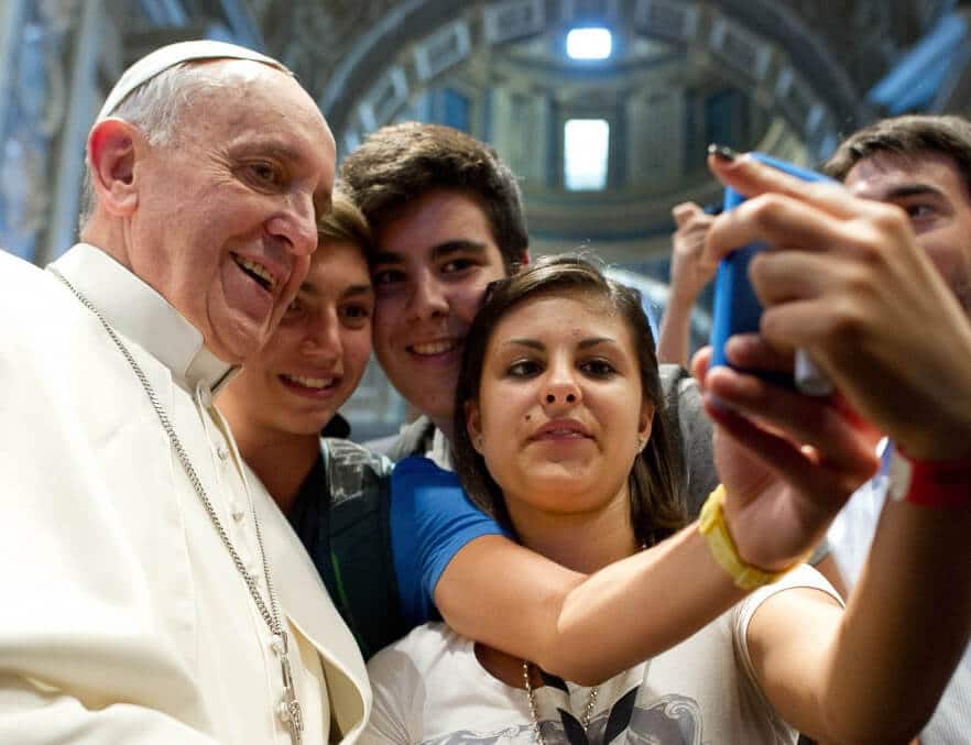 pope and kids