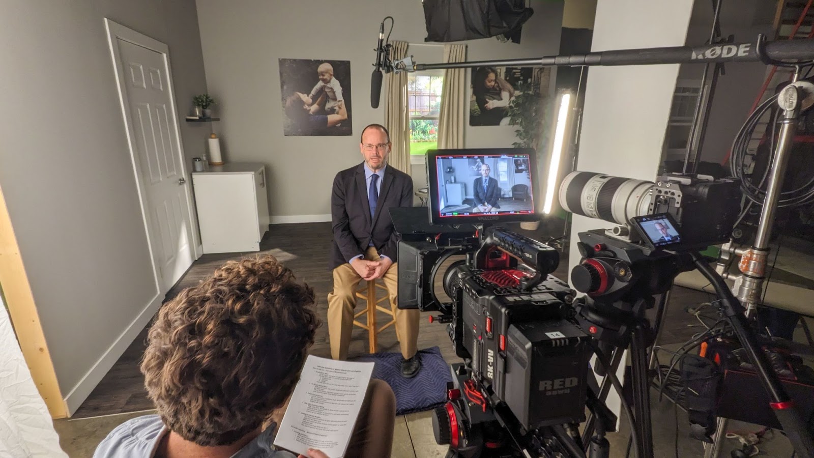 Professional Video Interview Production in Home Studio Setting