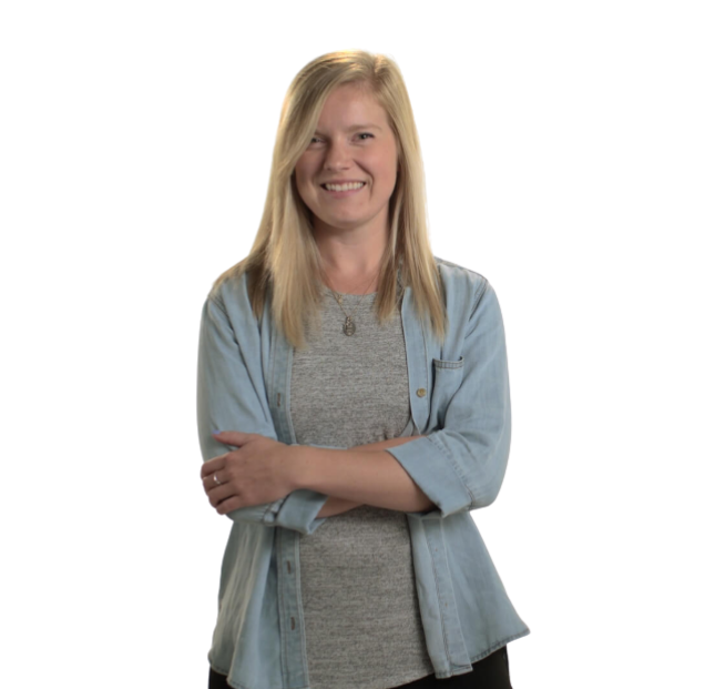 Hannah Ebright, designer at Backflip, in a thoughtful portrait that reflects her creative eye and artistic sensibility